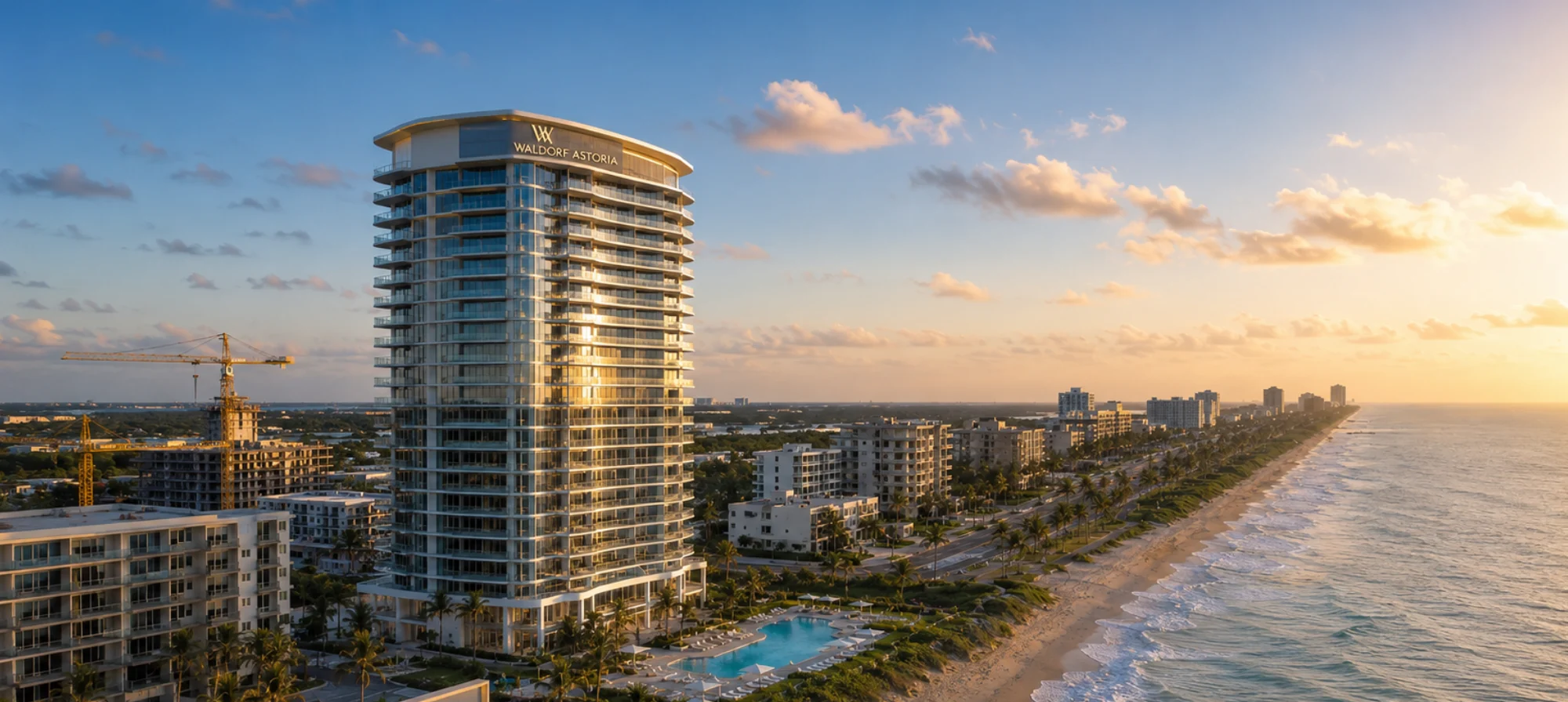 Waldorf Astoria Pompano Beach Tops Out: 85% Already Sold